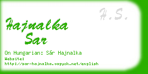 hajnalka sar business card